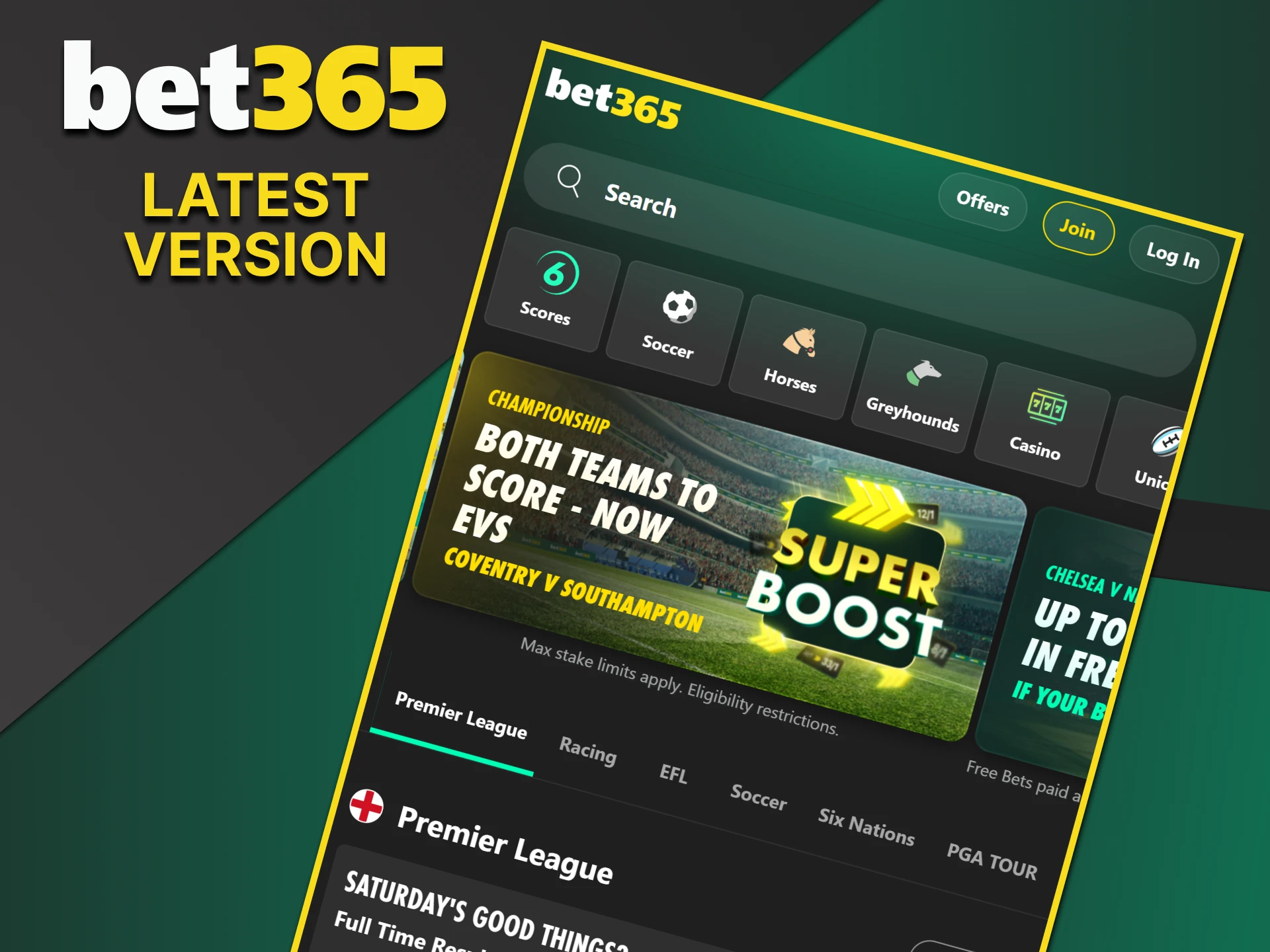 Don't forget to update your Bet365 app to the latest version.