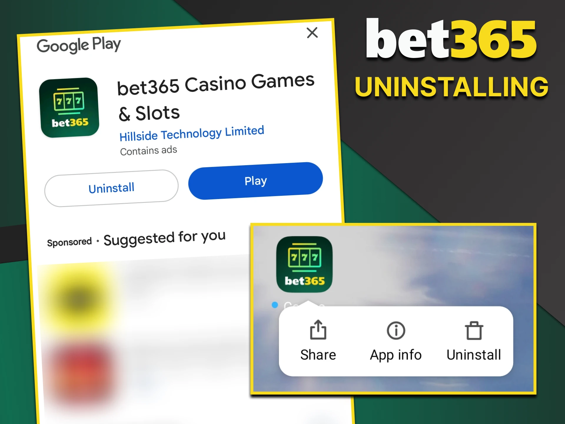 You can uninstall the Bet365 app in several ways.