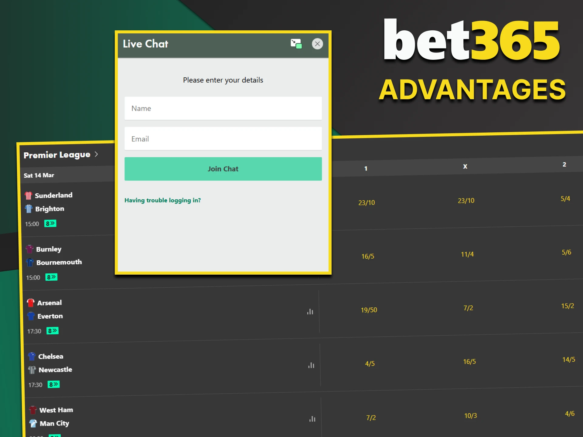 We'll tell you about the benefits of Bet365 for football betting.
