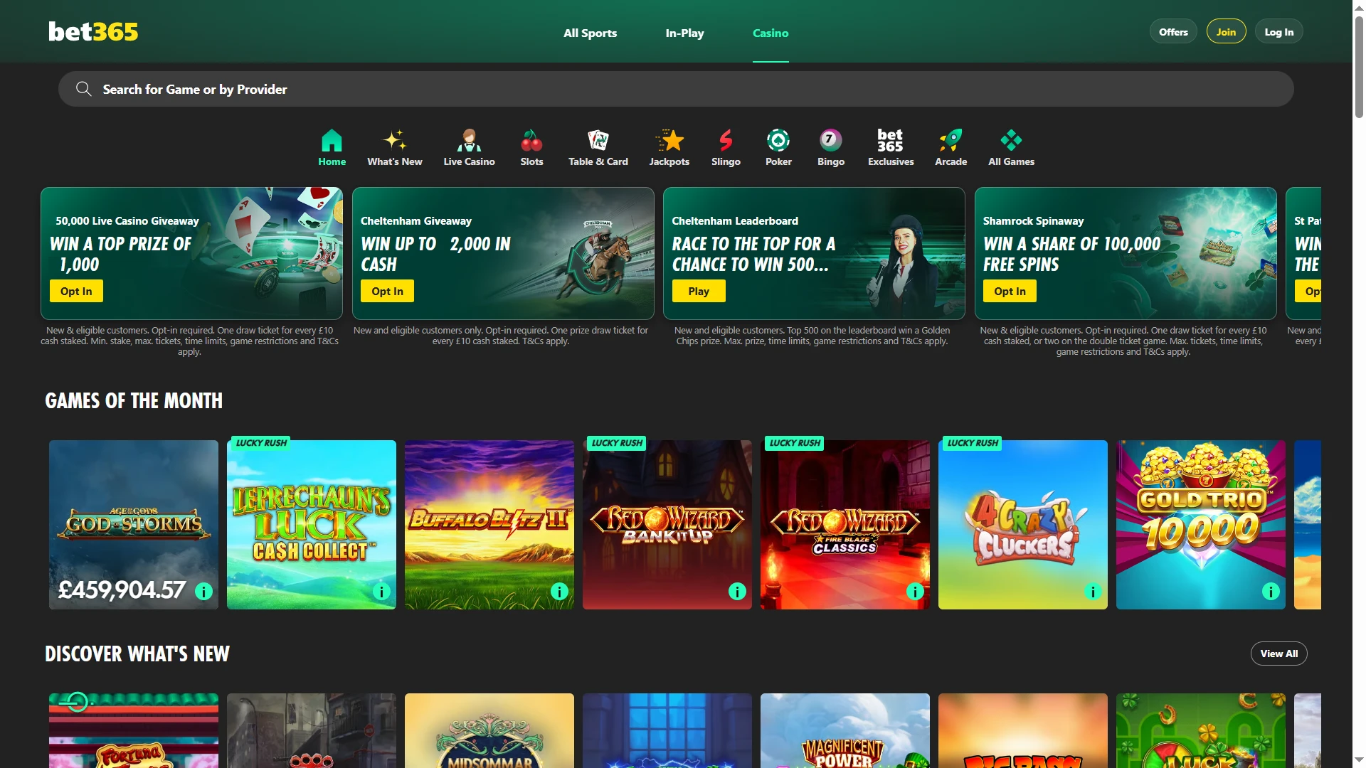 Open the Bet365 website to play Lucky Jet.