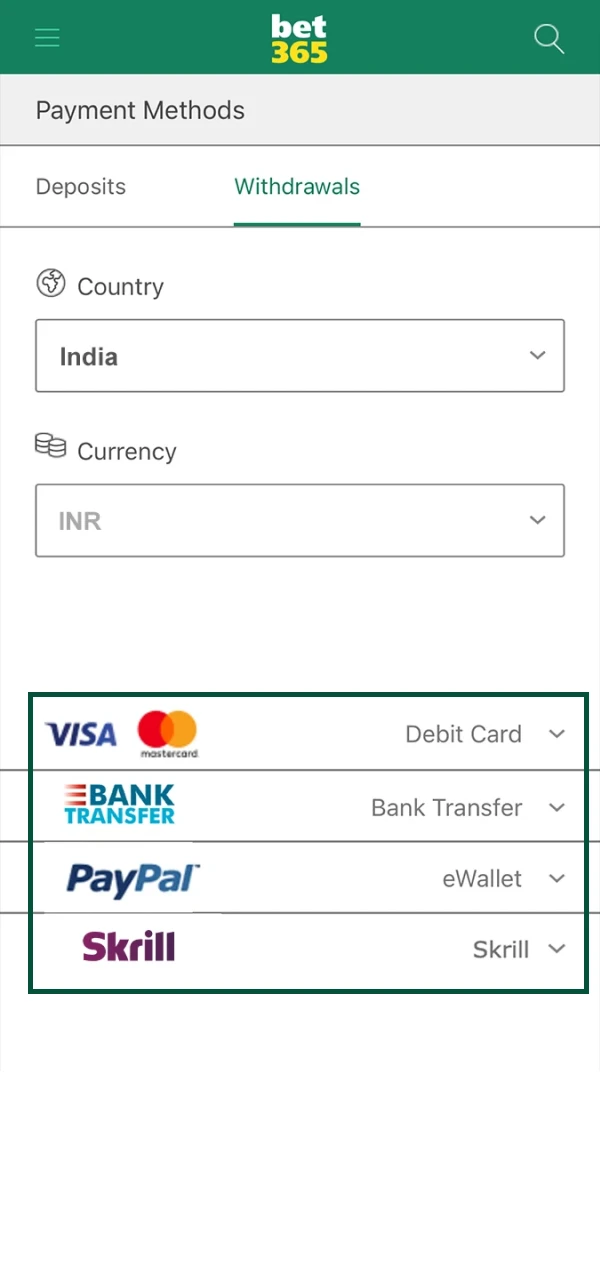 Please double check your personal information for Bet365 withdrawals.