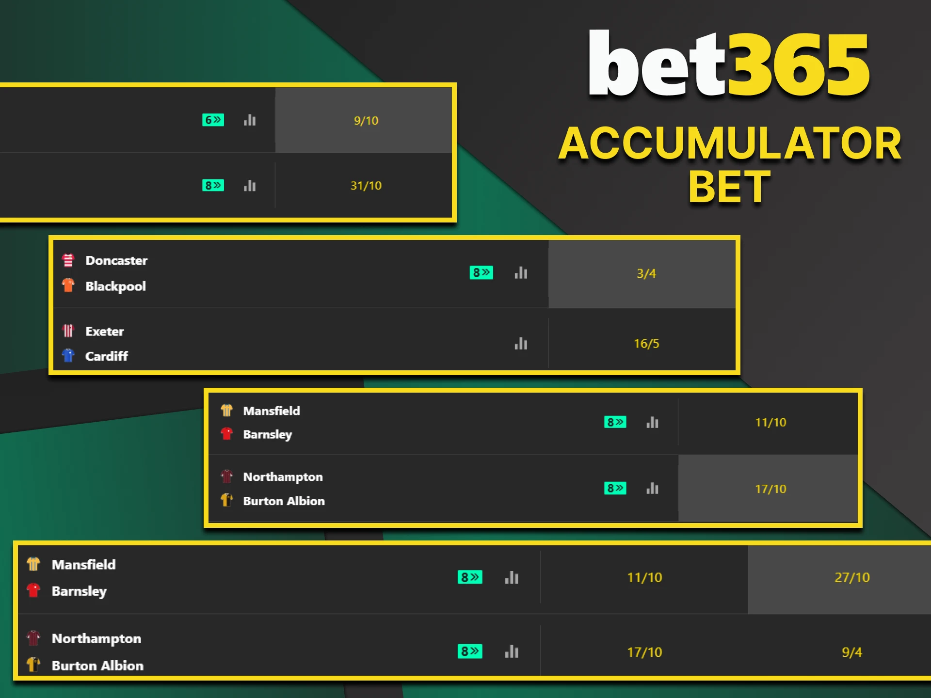 Make multiple trades at once to win at Bet365.