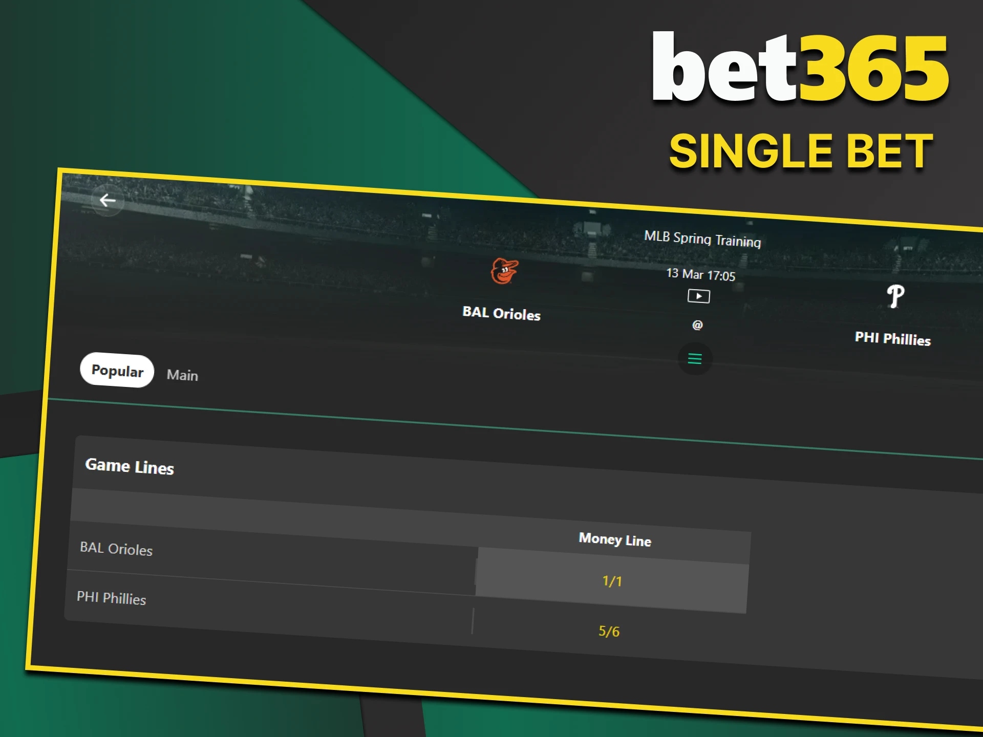 It is recommended for beginners to place one bet at a time on Bet365.