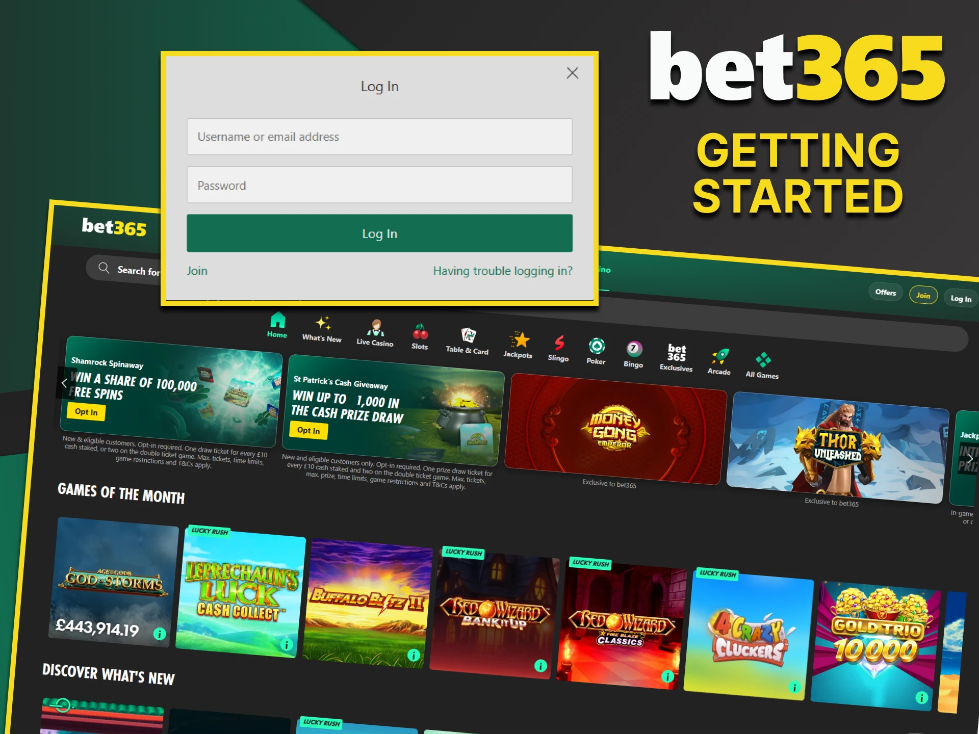 You can start making bets on Bet365 in just a couple of clicks.