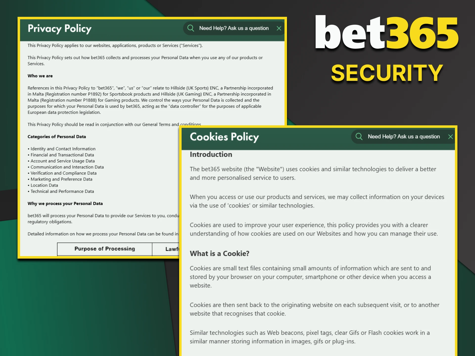 The security of the Bet365 website is guaranteed for users.