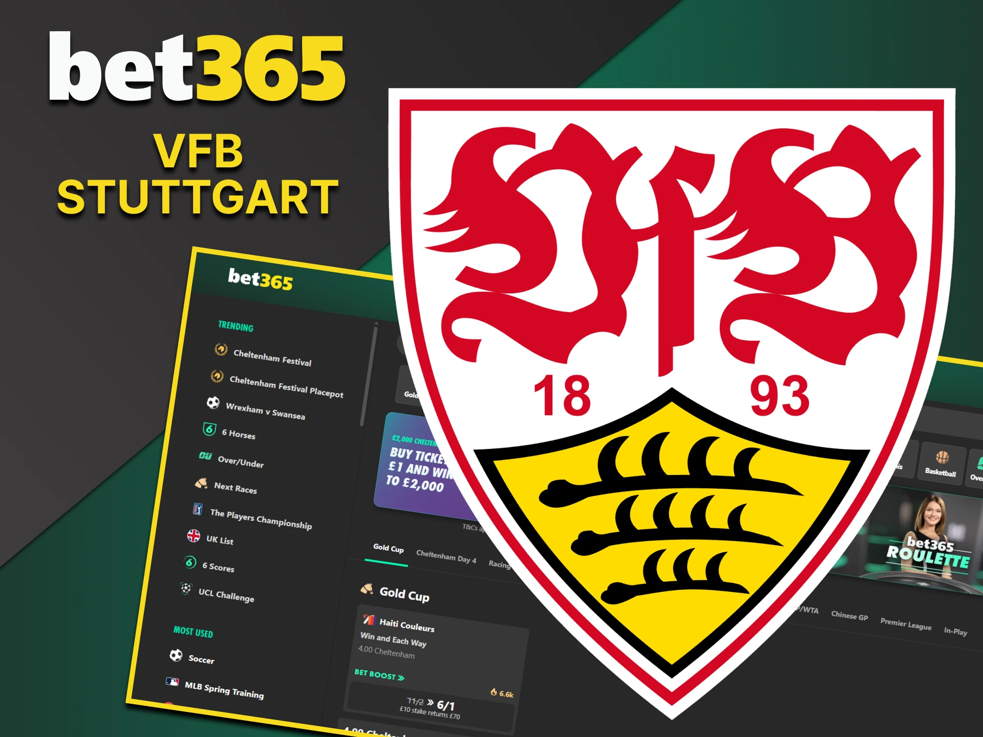 Football club Stuttgart is one of the key partners of the Bet365 website.