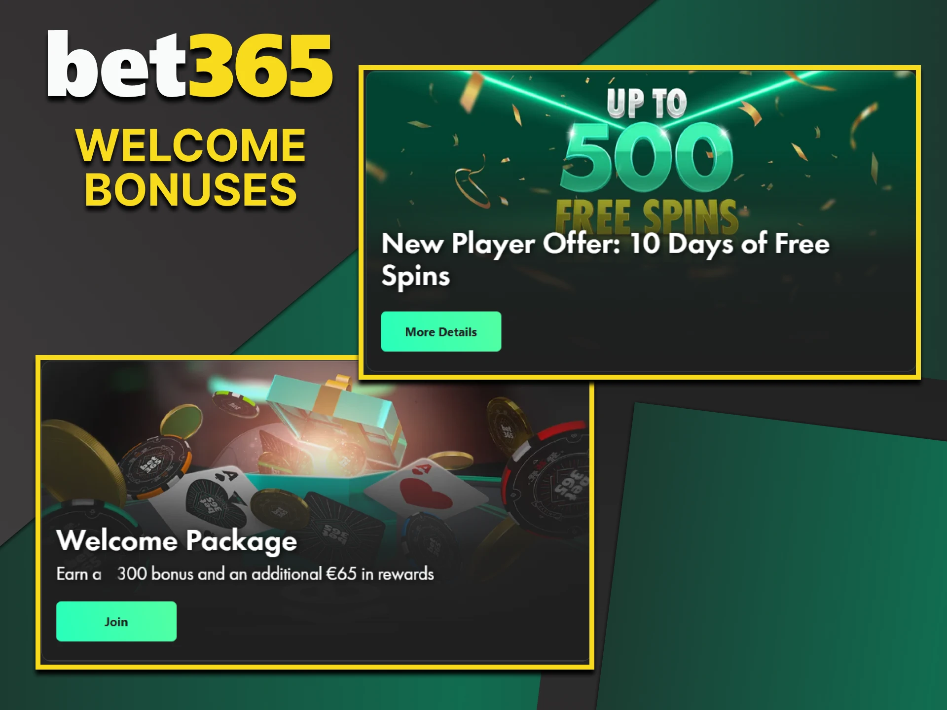 All new Bet365 users can expect welcome bonuses.